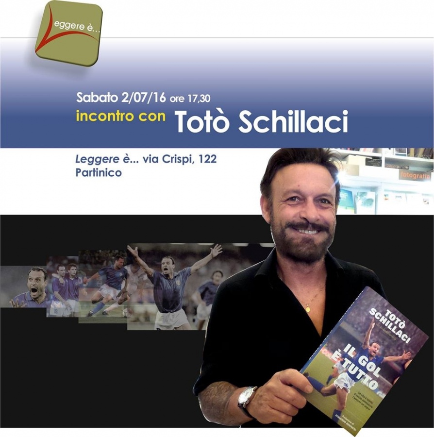 A Partinico incontro con Totò Schillaci. L'ex calciatore presenta il suo libro